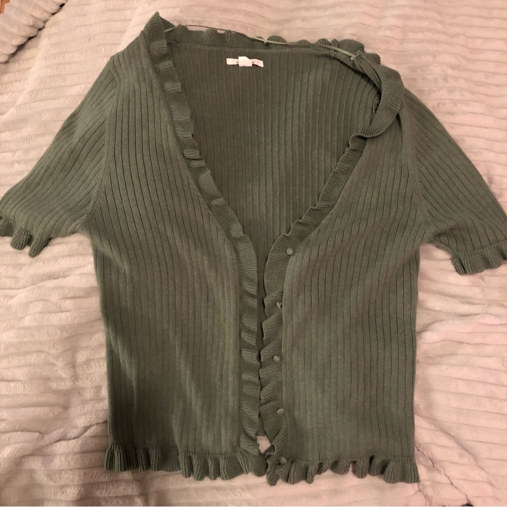 O’Neill ruffle trim cardigan